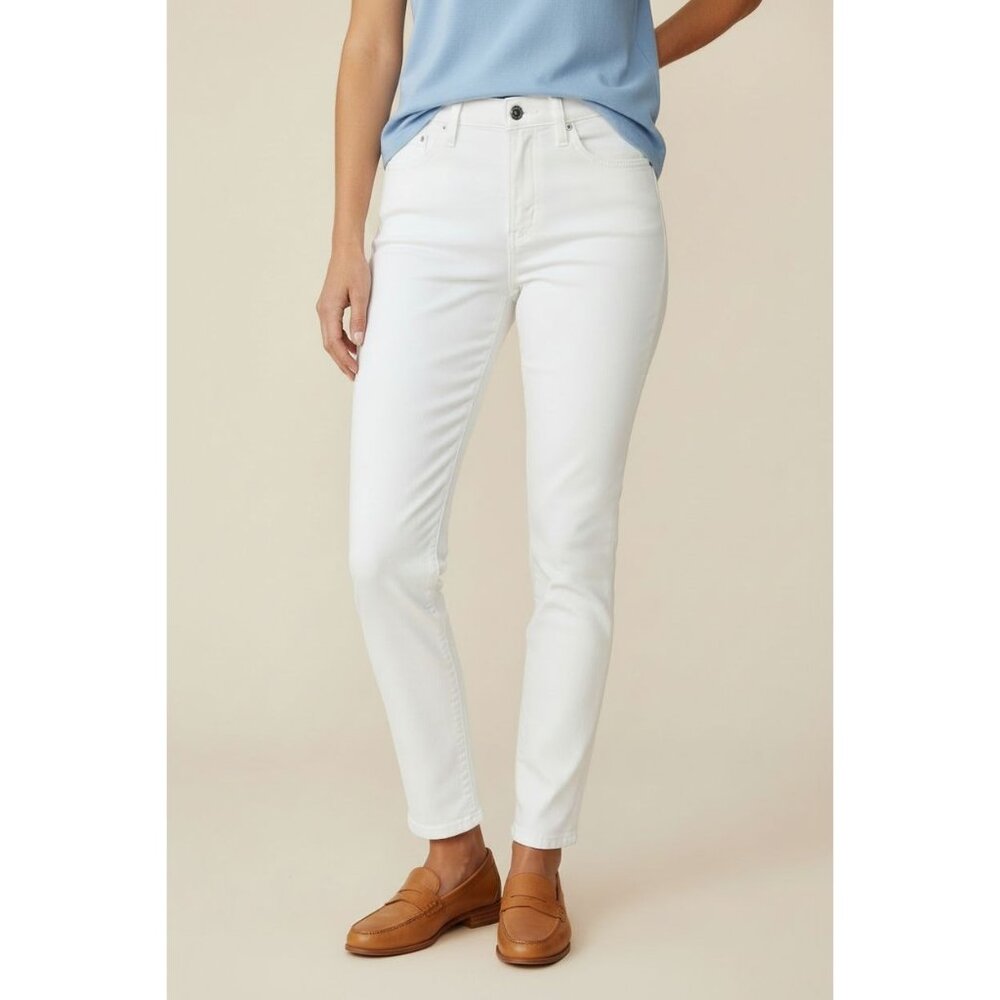 J.Crew Womens 8" Toothpick White Skinny Jeans Size 27